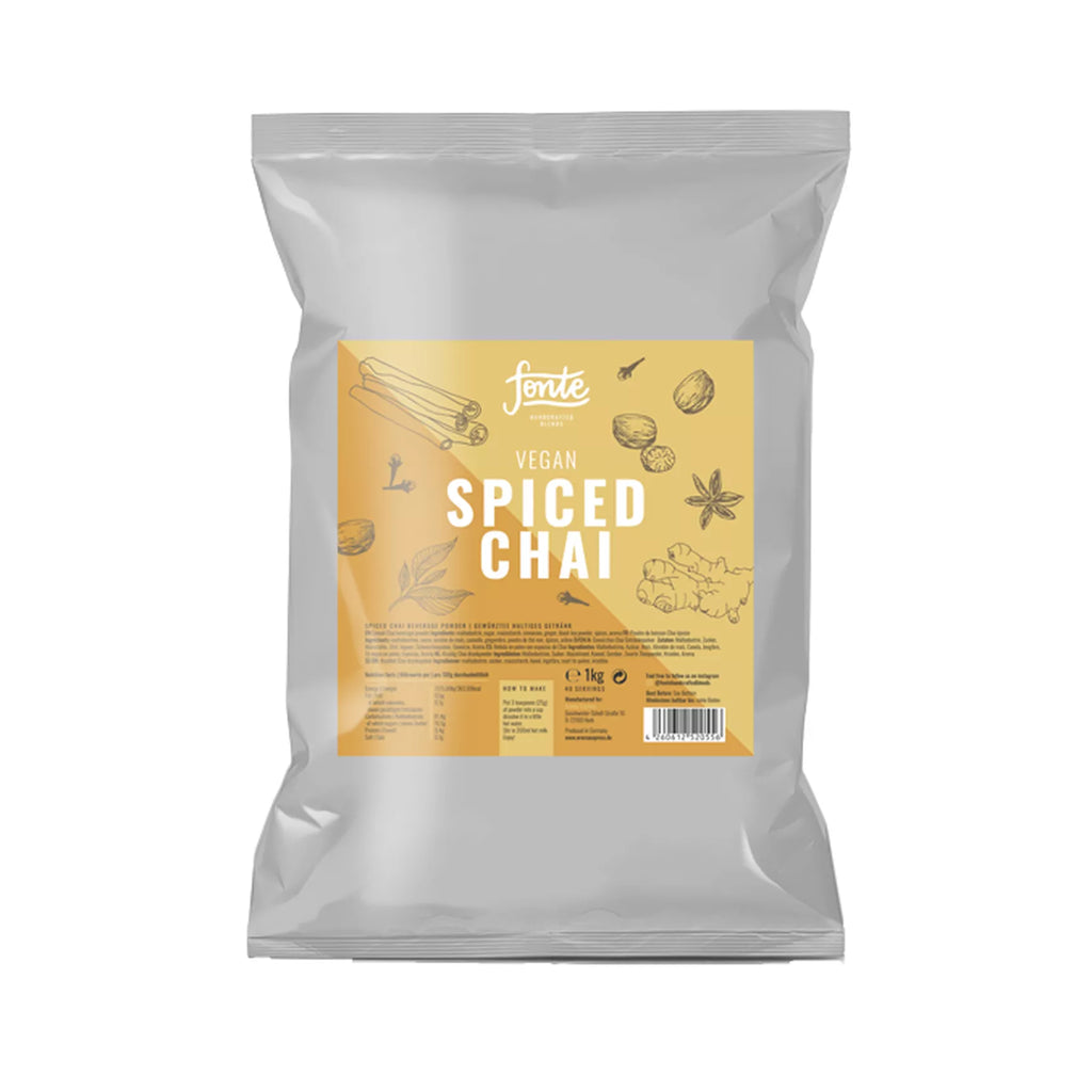 Fonte Vegan Spiced Chai Latte Powder 1kg – Caffenationpro