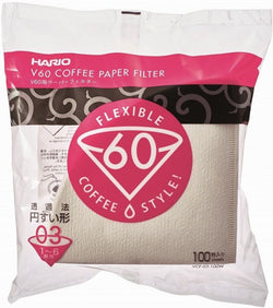 Hario V60 Paper Filters Size3 (100 Japanese filters pack)